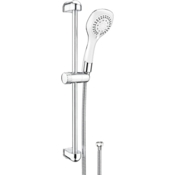 CARBALO Tuš set, beli, sa šinom60 cm,ručka i crevo