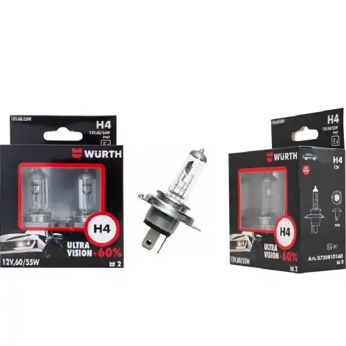 Sijalica H4, 12V 60/55W - P43T,+60%,SET 2kom