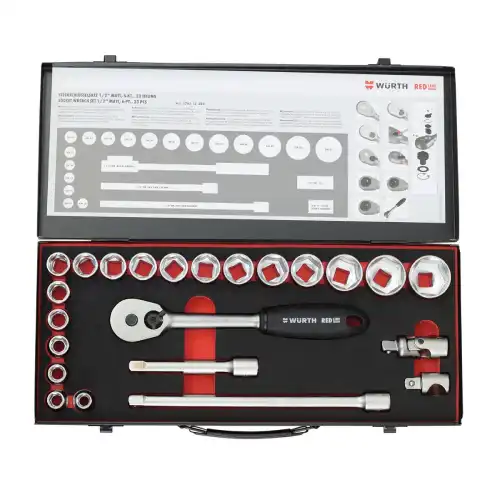 REDLINE, Set nasadnih 6-ugaonih ključ 1/2'' 23kom