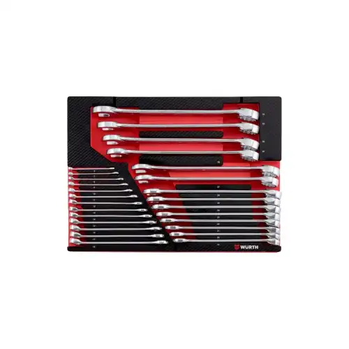 Set Zebra okasto viljuškastih ključeva 6-34, 27kom