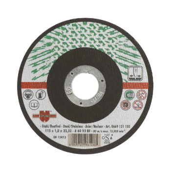 Rezna ploča za prohrom, zelena 115x1,0/22,2