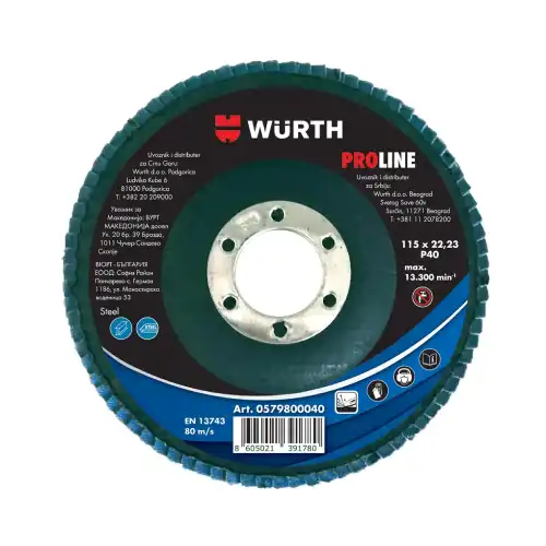 Lam. brus. disk za čelik PRO LINE, Al, 115mm, G40