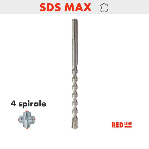 Zid.burg. 4 spirale Red line,SDS-MAX,12x340/200