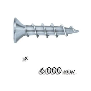 Vijak za PVC up.glava PH2 č.b.poc. 4,2x35 6000kom