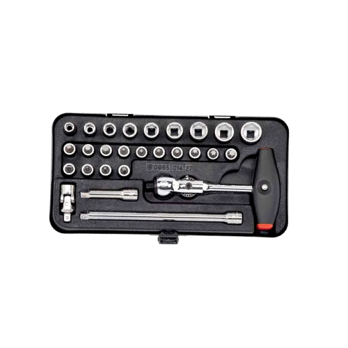 Set nasadnika 1/4' sa obrtnom T račnom - 27 kom.