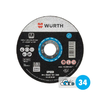 Rezna ploča za čelik ZEBRA speed plav.125x1,6/22,2