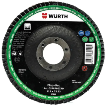 Lamel. disk, Basic za inox, konični, 125mm, G100