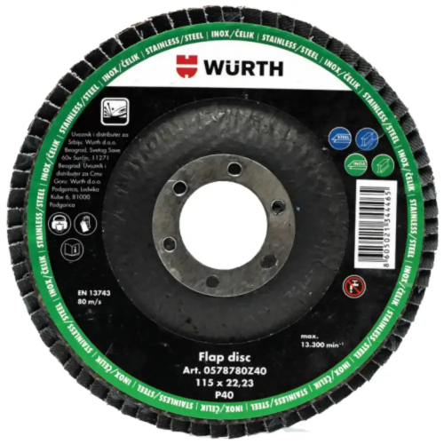 Lamel. disk, Basic za inox, konični, 125mm, G100