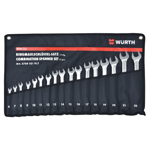 Fotografija Set Red Stripe okasto-viljuškastih ključeva, OK 6-22, 17 komada