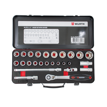 Set 1/2'' nasad.ključeva, sa račnom, 26 kom