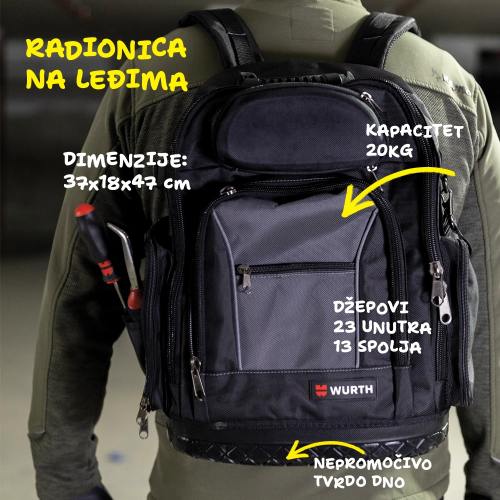 Fotografija DEFENDER Ranac za alat, sa nepromočivim dnom WR2