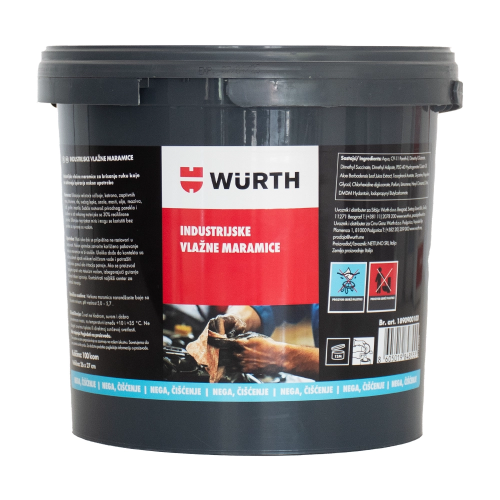 Industrijske vlažne maramice za brisanje ruku, 100 kom